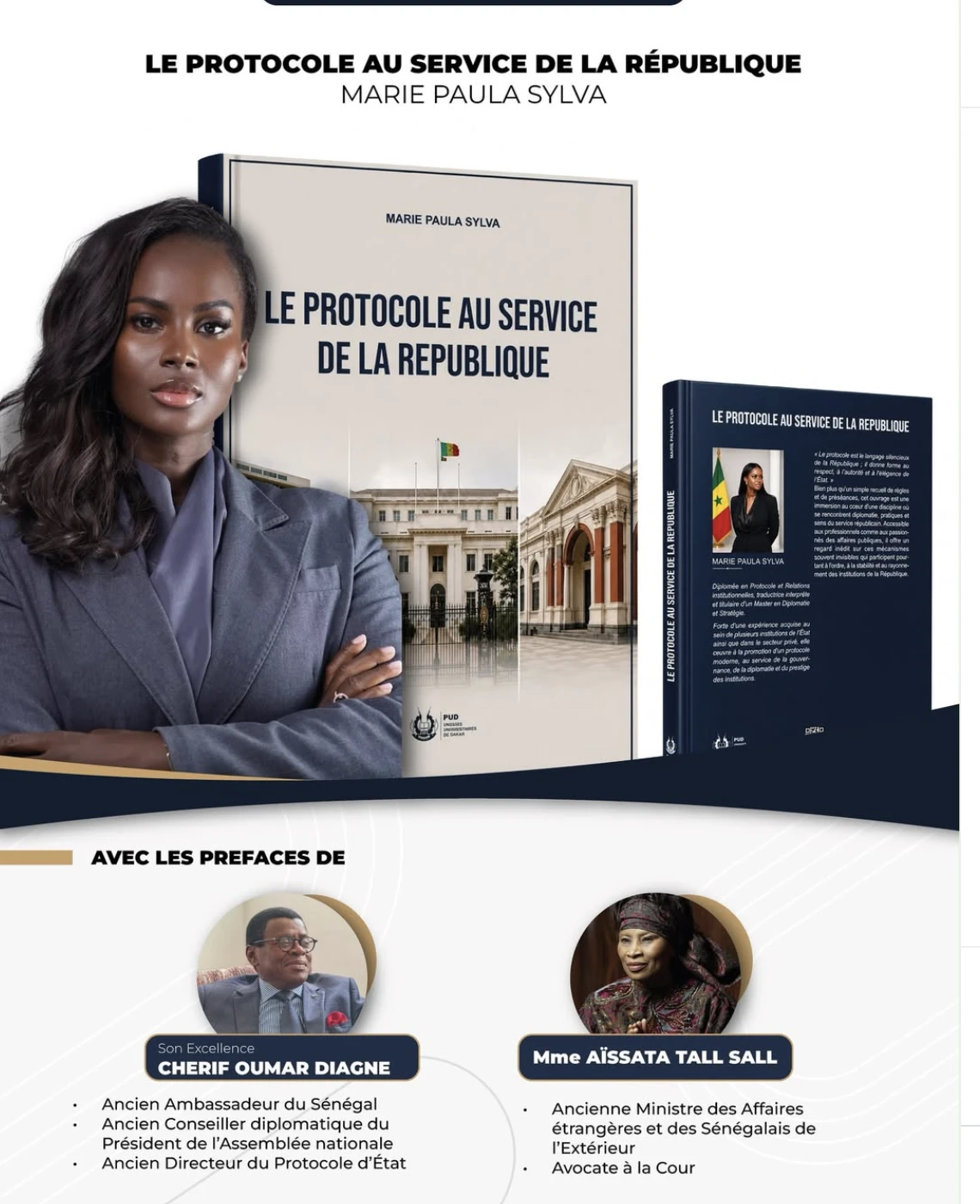 Visuel du livre Le Protocole au service de la République avec Marie Paula Sylva, Chérif Oumar Diagne et Aïssata Tall Sall